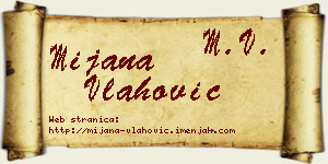 Mijana Vlahović vizit kartica
